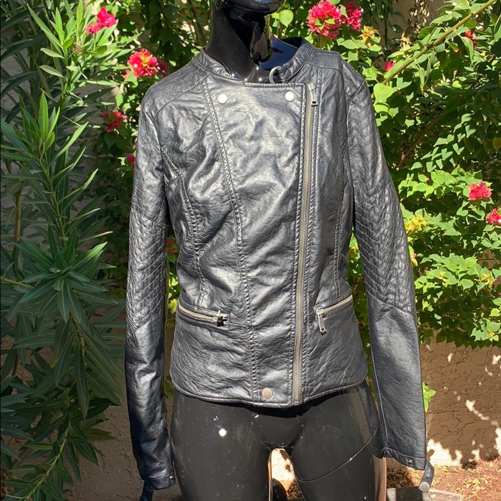 Black leather jacket